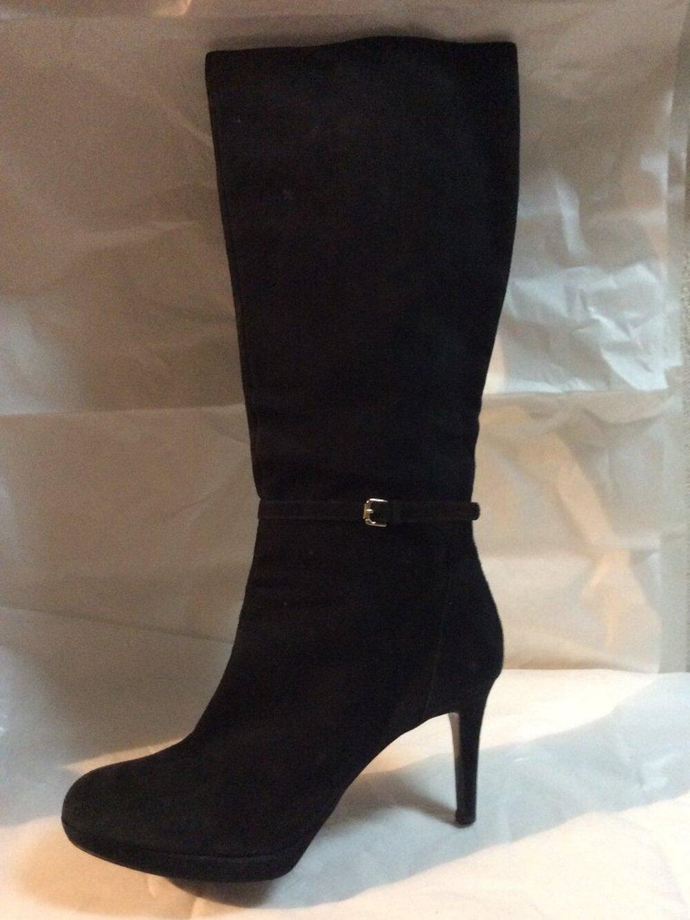 Nine West Black Suede Knee High Boots Size 11